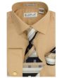 Karl Knox Men's French Cuff Shirt Set - Cubed Stripes