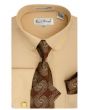 Karl Knox Men's French Cuff Shirt Set - Spiral Dot Tie