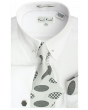 Karl Knox Men's French Cuff Shirt Set - Multi Oval Patterns