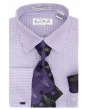 Karl Knox Men's French Cuff Shirt Set - Two Tone Wave