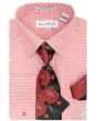 Karl Knox Men's French Cuff Shirt Set - Two Tone Wave