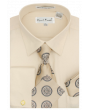 Karl Knox Men's French Cuff Shirt Set - Flower Pattern
