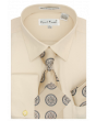 Karl Knox Men's French Cuff Shirt Set - Flower Pattern