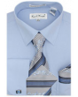 Karl Knox Men's French Cuff Shirt Set - Multi Style Stripes