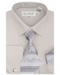 Karl Knox Men's French Cuff Shirt Set - Multi Style Stripes