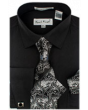 Karl Knox Men's French Cuff Shirt Set - Exciting Jacquard