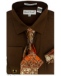 Karl Knox Men's French Cuff Shirt Set - Exciting Jacquard