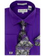 Karl Knox Men's French Cuff Shirt Set - Exciting Jacquard