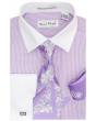 Karl Knox Men's French Cuff Shirt Set - Elegant Flowers