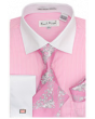 Karl Knox Men's French Cuff Shirt Set - Elegant Flowers