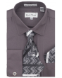 Karl Knox Men's French Cuff Shirt Set - Exciting Polka Dot