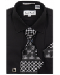 Karl Knox Men's French Cuff Shirt Set - Polka Dot