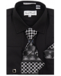 Karl Knox Men's French Cuff Shirt Set - Polka Dot
