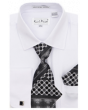 Karl Knox Men's French Cuff Shirt Set - Polka Dot