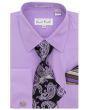 Karl Knox Men's French Cuff Shirt Set - Layered Patterns