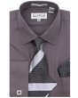Karl Knox Men's French Cuff Shirt Set - Layered Stripes