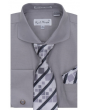 Karl Knox Men's French Cuff Shirt Set - Modern Spread Collar