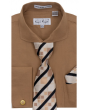 Karl Knox Men's French Cuff Shirt Set - Modern Spread Collar