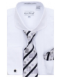 Karl Knox Men's French Cuff Shirt Set - Modern Spread Collar