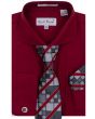 Karl Knox Men's French Cuff Shirt Set - Modern Spread Collar