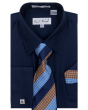 Karl Knox Men's French Cuff Shirt Set - Smooth Triple Stripe