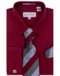 Karl Knox Men's French Cuff Shirt Set - Smooth Triple Stripe