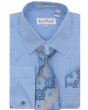 Karl Knox Men's French Cuff Shirt Set - Thin Stripes