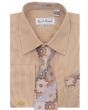 Karl Knox Men's French Cuff Shirt Set - Thin Stripes