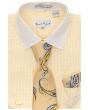 Karl Knox Men's French Cuff Shirt Set - Artistic Jacquard