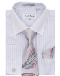 Karl Knox Men's French Cuff Shirt Set - Artistic Jacquard