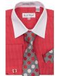 Karl Knox Men's French Cuff Shirt Set - Polkadot