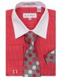 Karl Knox Men's French Cuff Shirt Set - Polkadot