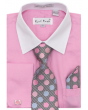 Karl Knox Men's French Cuff Shirt Set - Polkadot