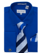 Karl Knox Men's French Cuff Shirt Set - Bold Stripes