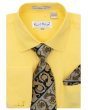 Karl Knox Men's French Cuff Shirt Set - Two Tone Stripes