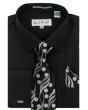 Karl Knox Men's French Cuff Shirt Set - Floral Dot