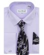 Karl Knox Men's French Cuff Shirt Set - Floral Dot