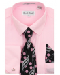 Karl Knox Men's French Cuff Shirt Set - Floral Dot