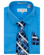 Karl Knox Men's French Cuff Shirt Set - Bold Windowpane