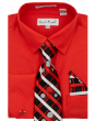 Karl Knox Men's French Cuff Shirt Set - Bold Windowpane