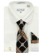 Karl Knox Men's French Cuff Shirt Set - Stylish Plaid