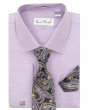 Karl Knox Men's French Cuff Shirt Set - Bold Jacquard