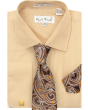 Karl Knox Men's French Cuff Shirt Set - Bold Jacquard