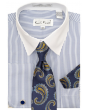 Karl Knox Men's French Cuff Shirt Set - Floral Jacquard