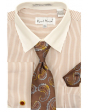 Karl Knox Men's French Cuff Shirt Set - Floral Jacquard