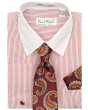 Karl Knox Men's French Cuff Shirt Set - Floral Jacquard