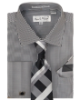 Karl Knox Men's French Cuff Shirt Set - Vibrant Stripes