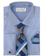 Karl Knox Men's French Cuff Shirt Set - Vibrant Stripes