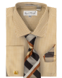 Karl Knox Men's French Cuff Shirt Set - Vibrant Stripes