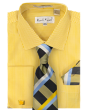 Karl Knox Men's French Cuff Shirt Set - Vibrant Stripes